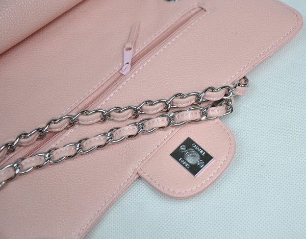 Chanel 2.55 Quilted Flap Bag 1112 Pink with Silver Hardware