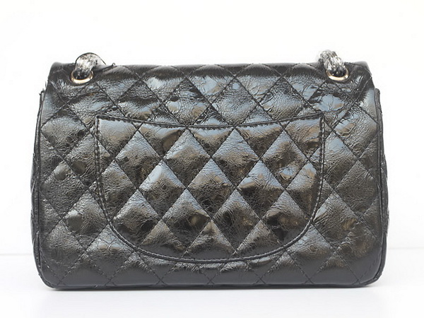 Chanel 2.55 Classic Quilted Flap Bag Black Cow Leather 35454