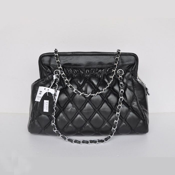 Chanel pelle di pecora borsa in pelle nera 69173
