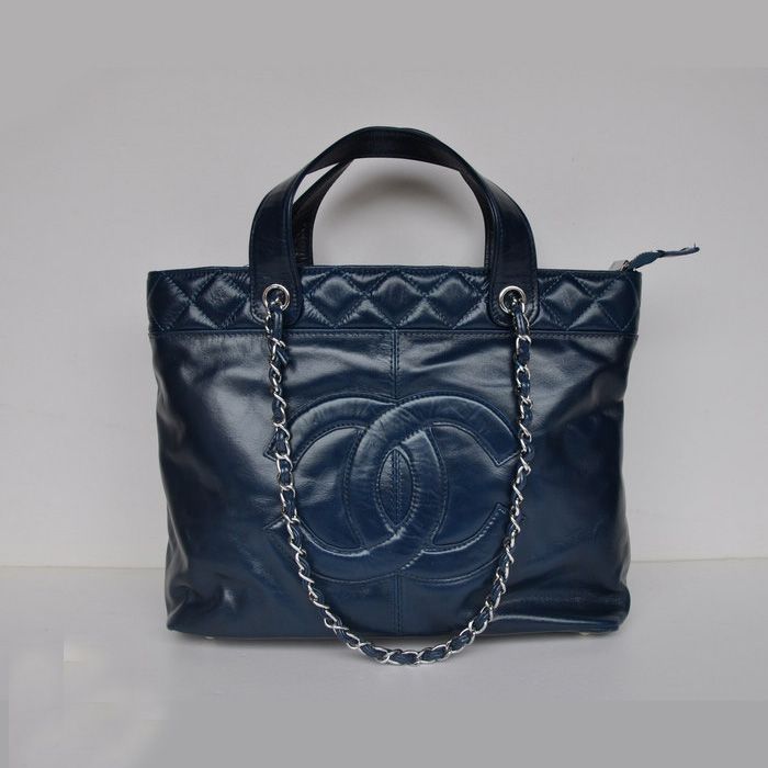 Chanel Olio Cera borsa in pelle 67195 Royal blue