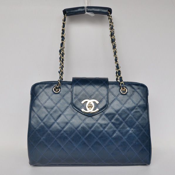2014 New Chanel Clafskin borsa di cuoio 67.198 Royal blue