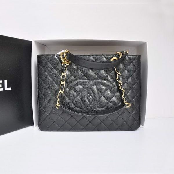 Borsa Chanel A50995 Original Caviar tracolla in pelle nera