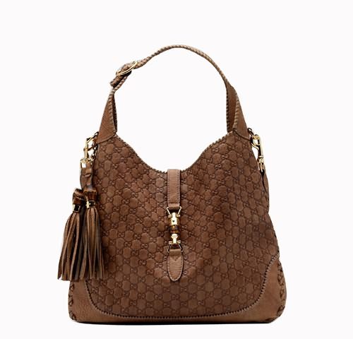 Gucci Outlet New Jackie Shoulder Bag Large 218491 Light Brown