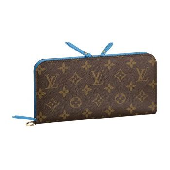 Louis Vuitton Tela Monogram Insolite Wallet Blu Chiaro Borse M60247