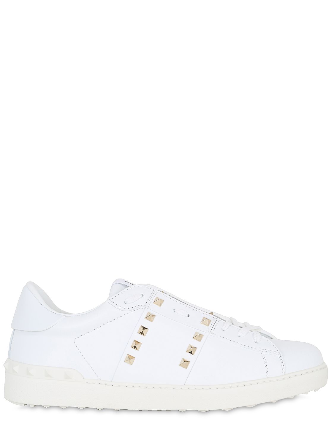 Valentino sneakers "rockstud untitled" in pelle bianco uomo scarpe,valentino espadrilles,valentino scarpe outlet,outlet store online