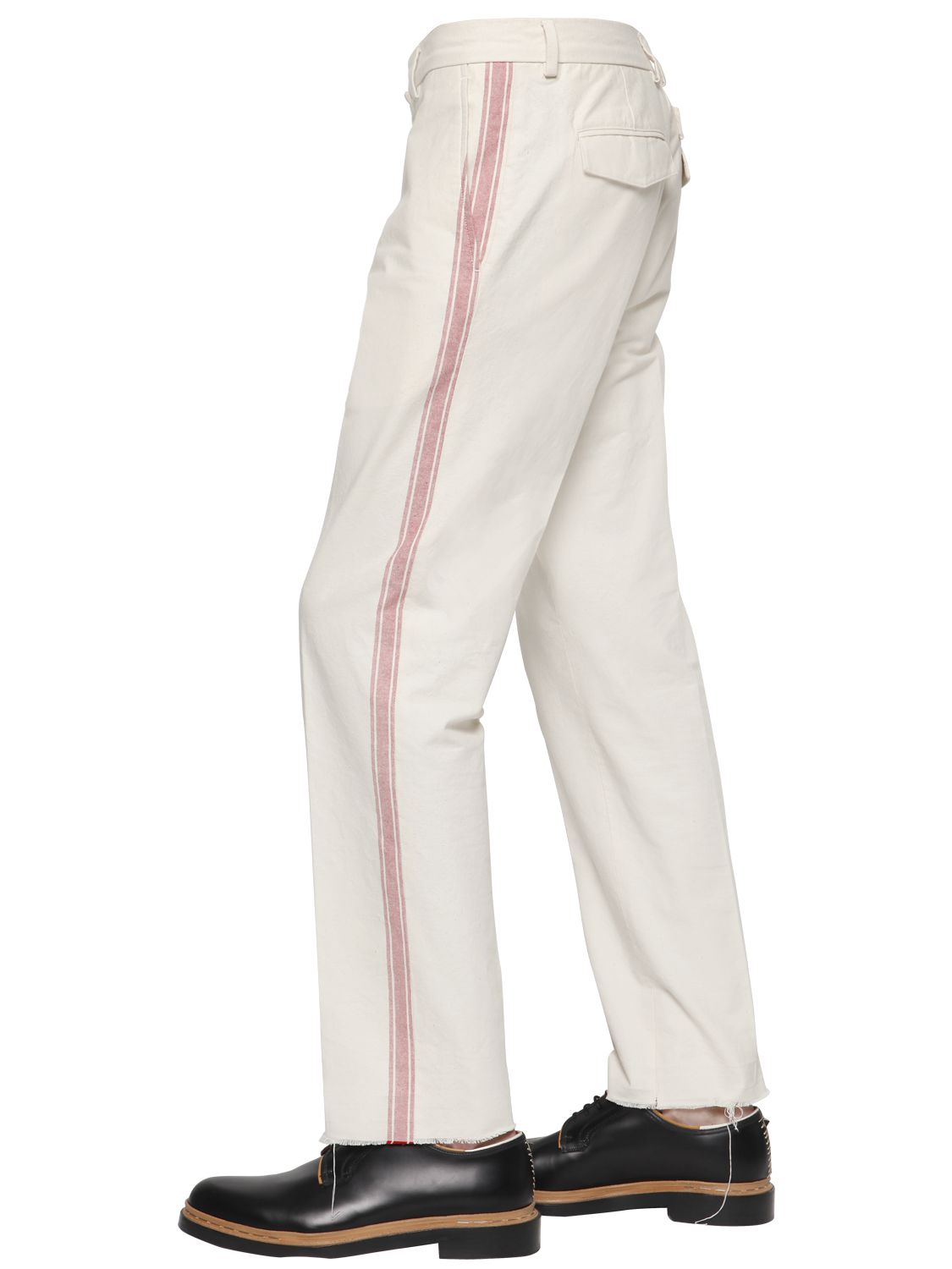 Valentino pantaloni in tela di cotone 18.5cm bianco sporco uomo abbigliamento,valentino slingback pumps,valentino abbigliamento trodica di morrovalle,piacevole