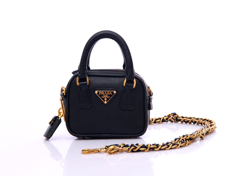 2013 Prada Saffiano Leather Mini Bag BL0705 in Black