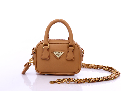 2013 Prada Saffiano Leather Mini Bag BL0705 in Khaki