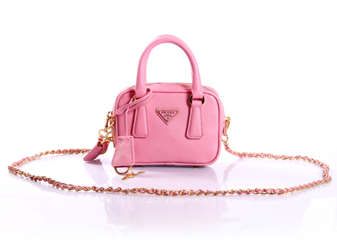 2013 Prada Saffiano Leather Mini Bag BL0705 in rosa