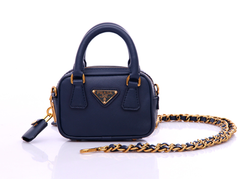 2013 Prada Saffiano Leather Mini Bag BL0705 in Royal Blue
