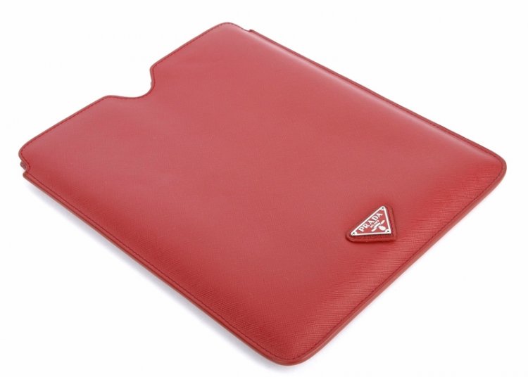 Prada Saffiano iPad 2 e iPad 3 del manicotto del 2ARD64 in rossa